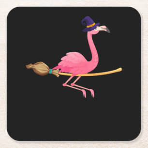 Porta-copo De Papel Quadrado Flamingo Feiticeiro Flamingo Engraçado Halloween
