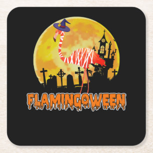 Porta-copo De Papel Quadrado Flamingo  Flamingbetween Funny Witch Halloween