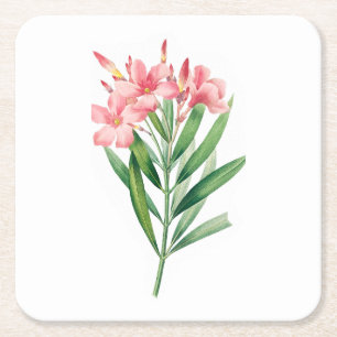 Porta-copo De Papel Quadrado Flor: A005 Oleander -