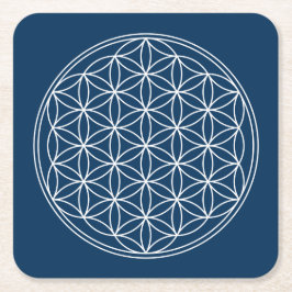 Porta-copo De Papel Quadrado Flor da vida