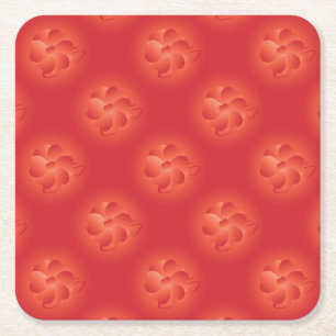 Porta-copo De Papel Quadrado Flor de corações
