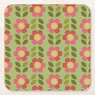 Porta-copo De Papel Quadrado FLOR MOSQUEADA - Conjunto de Suportes de Papel Flo