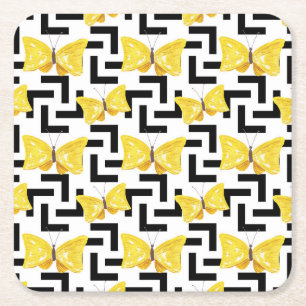 Porta-copo De Papel Quadrado Flor Solar
