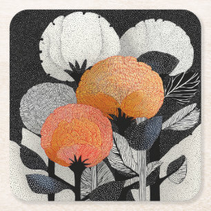 Porta-copo De Papel Quadrado Floração Noturna no Planeta Vermelho #2