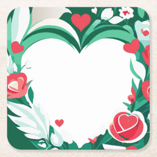 Porta-copo De Papel Quadrado floral