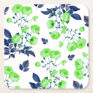 Porta-copo De Papel Quadrado Floral