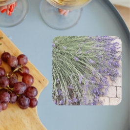 Porta-copo De Papel Quadrado Floral de Lavandas roxas