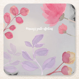 Porta-copo De Papel Quadrado Flores