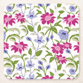 Porta-copo De Papel Quadrado Flores de primavera