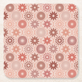 Porta-copo De Papel Quadrado Flores Ogee Boho