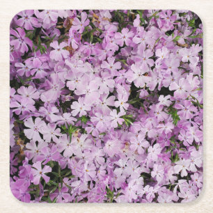 Porta-copo De Papel Quadrado Flores rosa