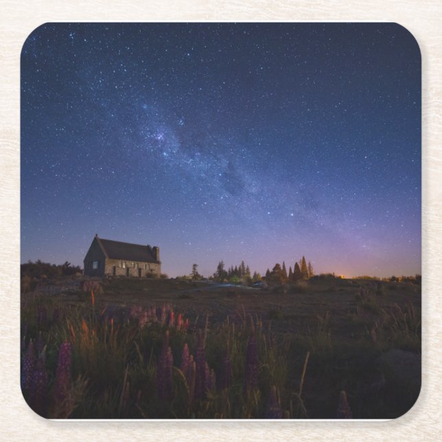 Porta-copo De Papel Quadrado Flores | Via Látea Nova Zelândia (Frente)