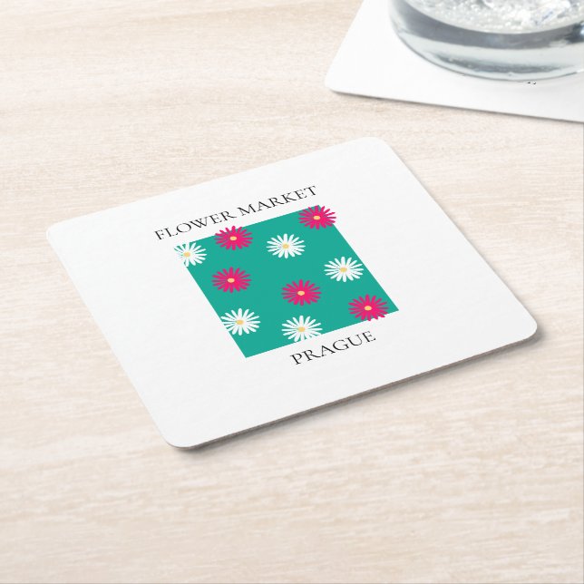 Porta-copo De Papel Quadrado Flower Market - Prague (Inclinado)