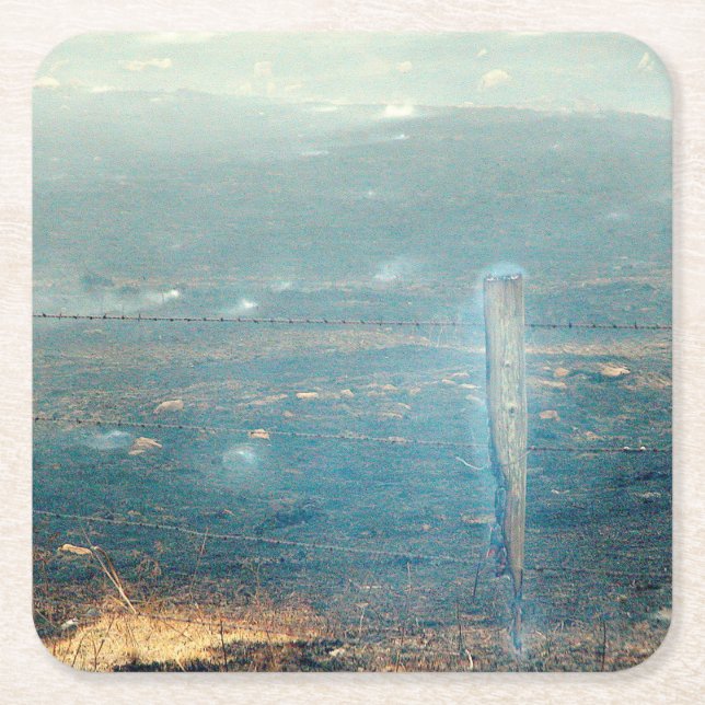 Porta-copo De Papel Quadrado Fogo (Frente)