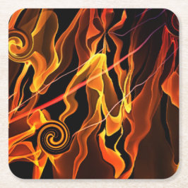 Porta-copo De Papel Quadrado Fogo