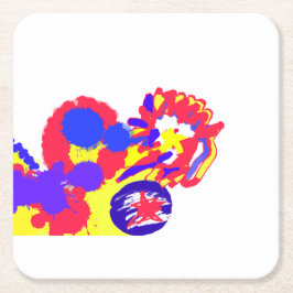 Porta-copo De Papel Quadrado Fogo 4 de julho