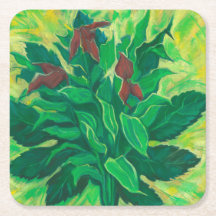 Folha, Folhas e Orquídeas, Pintura Floral