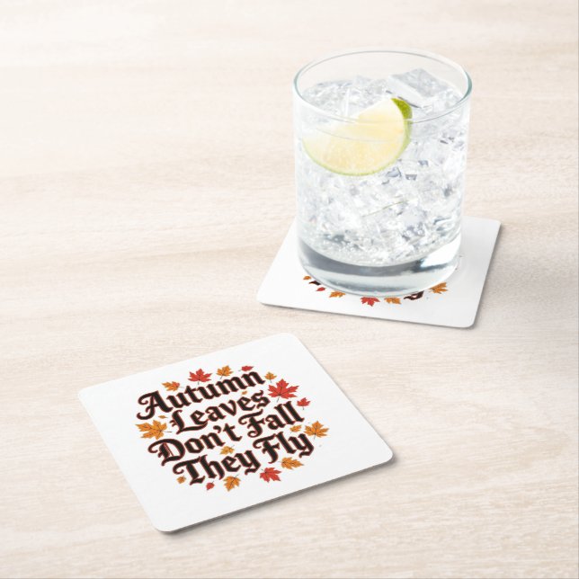Porta-copo De Papel Quadrado Folhas de outono não caem (Insitu)