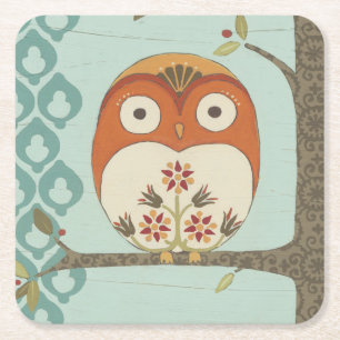 Porta-copo De Papel Quadrado Forest Whimsy I