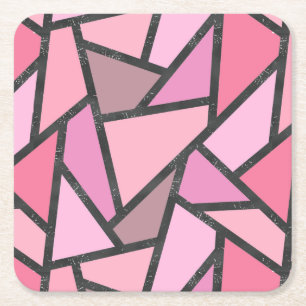 Porta-copo De Papel Quadrado Formas de vidro coral manchado