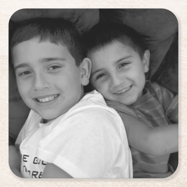 Porta-copo De Papel Quadrado Foto feita sob encomenda (Frente)