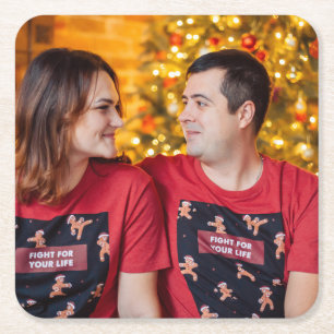 Porta-copo De Papel Quadrado Foto personalizada