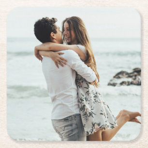 Porta-copo De Papel Quadrado Foto personalizada