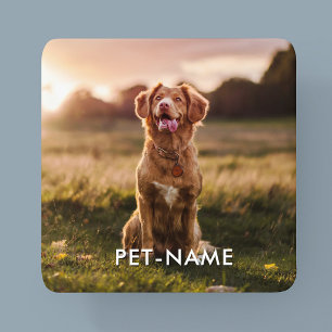 Porta-copo De Papel Quadrado Foto Personalizada Com O Nome Do Seu Cachorro