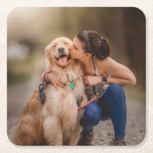 Porta-copo De Papel Quadrado Foto personalizada personalizada