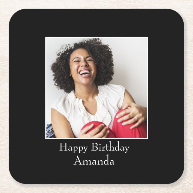 Porta-copo De Papel Quadrado Fotografia, Foto Personalizada - Personalizada (Frente)