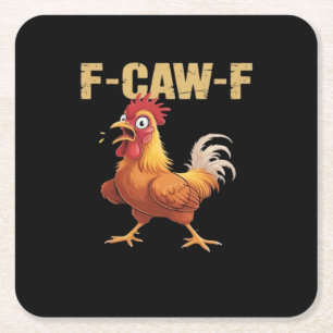 Porta-copo De Papel Quadrado Frango F-Caw-F Engraçado Estilo Retrô