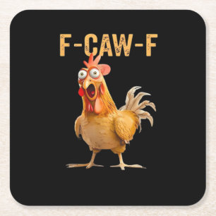Porta-copo De Papel Quadrado Frango F-Caw-F Engraçado na Moda