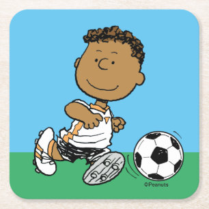 Porta-copo De Papel Quadrado Franklin Jogando Futebol