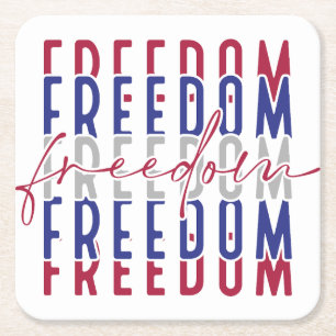 Porta-copo De Papel Quadrado Freedom Kamala Harris