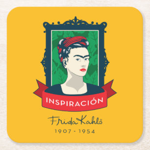 Porta-copo De Papel Quadrado Frida Kahlo   Inspiración