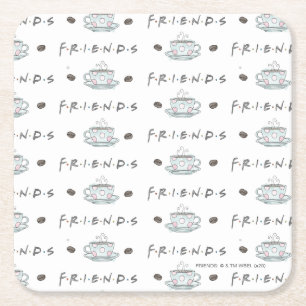Porta-copo De Papel Quadrado FRIENDS™   Caneca Padrão Aquarela