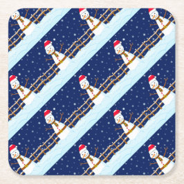 Porta-copo De Papel Quadrado Frosty, o boneco de neve