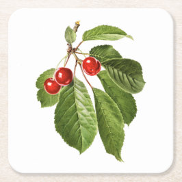 Porta-copo De Papel Quadrado Frutas: A015 Cherry -
