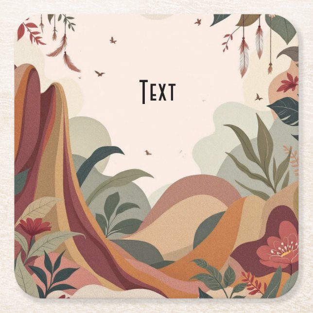 Porta-copo De Papel Quadrado Fuga Terrestre (Frente)