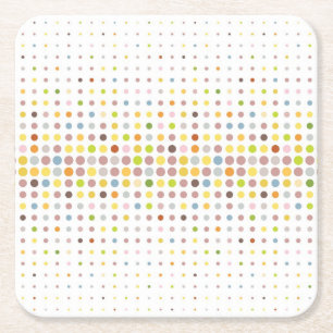 Porta-copo De Papel Quadrado Fundo colorido do ponto