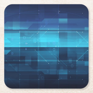 Porta-copo De Papel Quadrado Fundo digital da alta tecnologia