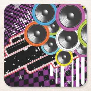 Porta-copo De Papel Quadrado Fundo do Grunge