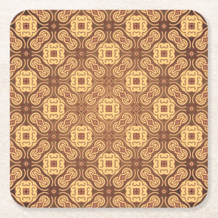 Porta-copo De Papel Quadrado Fundo retro colorido do teste padrão