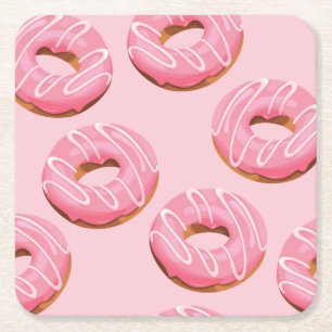 Porta-copo De Papel Quadrado Fundo sem costura de Rosquinhas envidraçadas