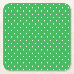Porta-copo De Papel Quadrado Fundo verde sem emendas padrão de bolinhas