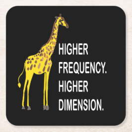 Porta-copo De Papel Quadrado Funny Giraffe Pun