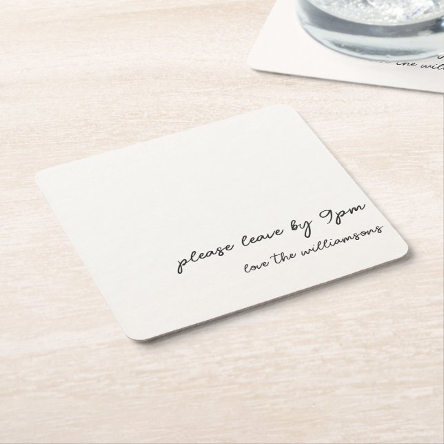 Porta-copo De Papel Quadrado Funny Quote Introvert Humor Custom Black White (Inclinado)