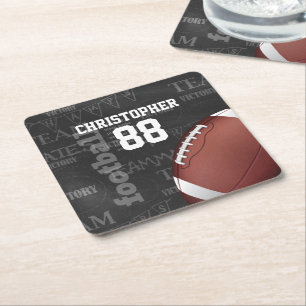 Porta-copo De Papel Quadrado Futebol Americano Personalizado