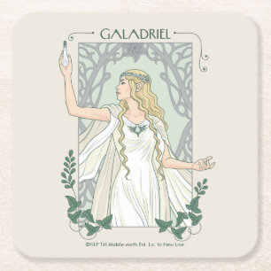 Porta-copo De Papel Quadrado Galadriel Luz de Valinor Gráfico