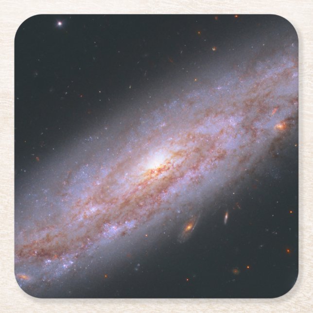 Porta-copo De Papel Quadrado Galáxia Espiral Ngc 3972. (Frente)